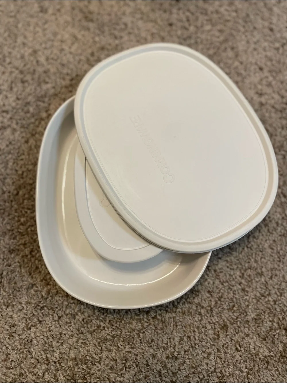 CorningWare French White 4-Piece Oval Bakeware Set